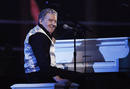 Jerry Lee Lewis smiles after performing during the first of two 25th Anniversary Rock & Roll Hall of Fame concerts in New York