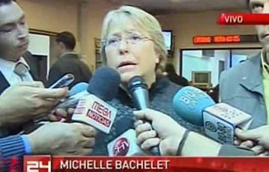 La presidenta Bachelet informa de seis muertos por el terremoto de 8,8 de Chile