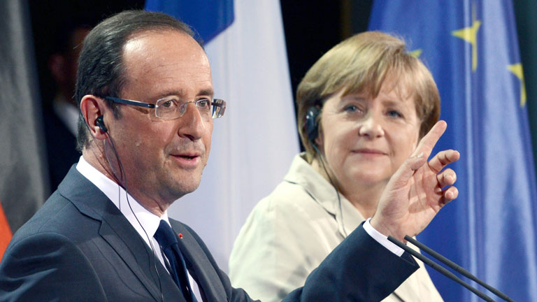 Merkel y Hollande coinciden en que Grecia no salga de la zona del euro