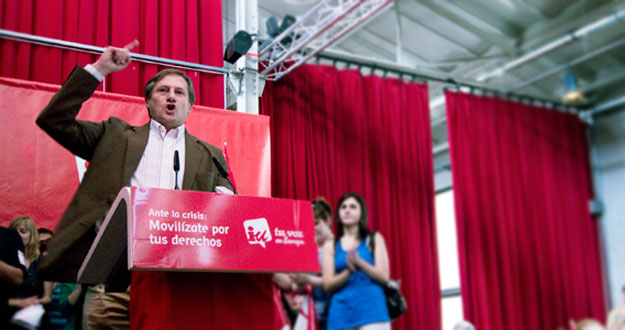 Willy Meyer, durante un acto de IU de cara a las europeas.