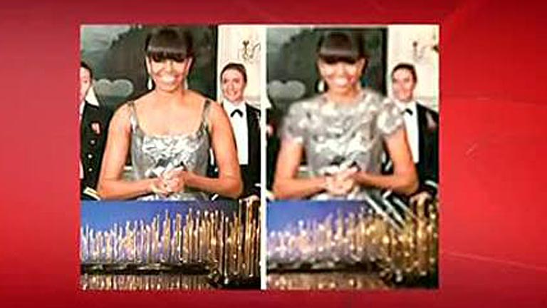 Censurada en Ir&aacute;n la imagen de Michelle Obama en los Oscars 2013