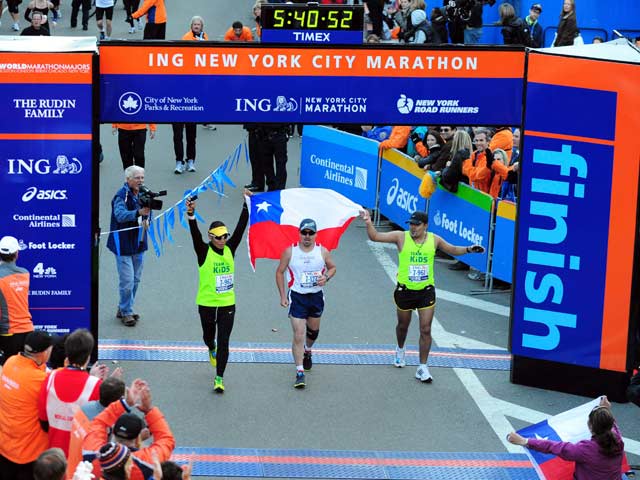 Un minero chileno corre la marat&oacute;n de NY