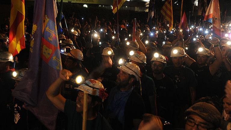 La marcha de los mineros llegar&aacute; esta noche al centro de Madrid
