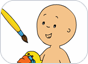 Imagen del  juego de Caillou titulado Caillou pinta
