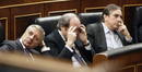 Los ministros en funciones de Fomento, Jos&eacute; Blanco; Educaci&oacute;n, &Aacute;ngel Gabilondo, y Trabajo, Valeriano G&oacute;mez, dejar&aacute;n esta semana sus carteras.