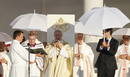 El arzobispo de Madrid, cardenal Antonio Mar&iacute;a Rouco, durante la misa de bienvenida a los peregrinos
