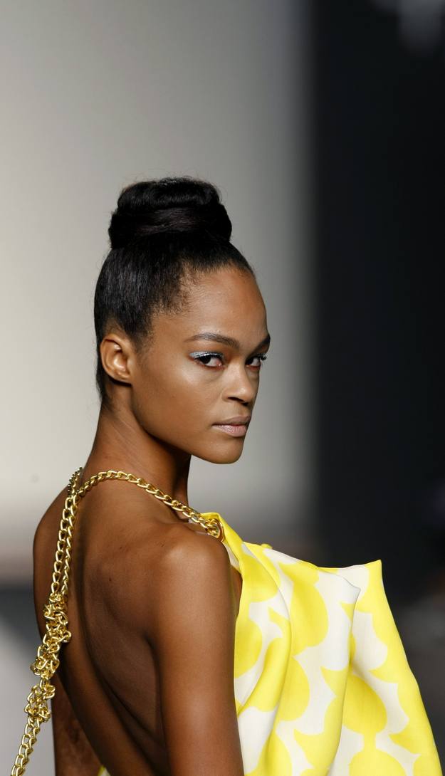 Modelo de Anke Schl&ouml;der en Madrid Cibeles Fashion Week