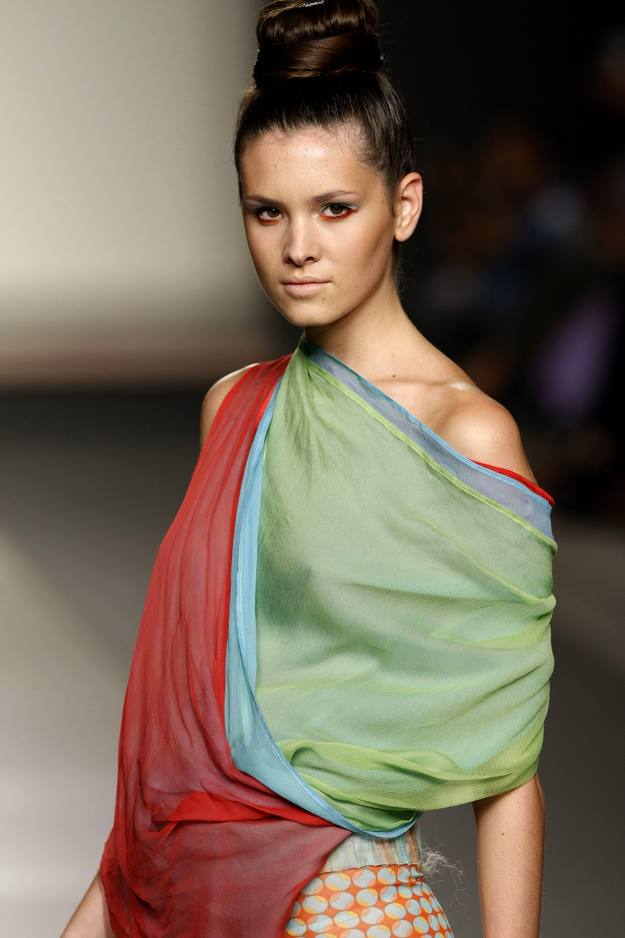 Modelo de Anke Schl&ouml;der en Madrid Cibeles Fashion Week