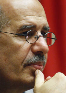 IAEA Director General ElBaradei in the house of parliament in Vienna