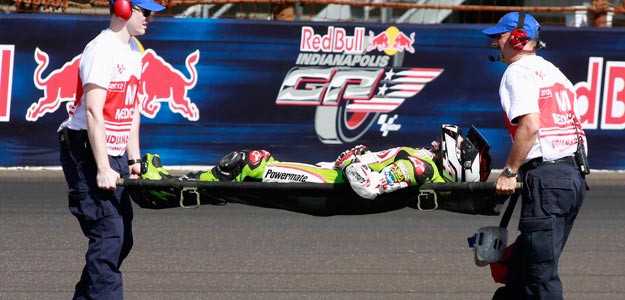 H&eacute;ctor Barber&aacute; se lesion&oacute; en el circuito de Indian&aacute;polis por primera vez.