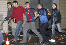 Un aficionado del Barcelona es detenido en La Rambla tras la celebraci&oacute;n de la victoria del equipo