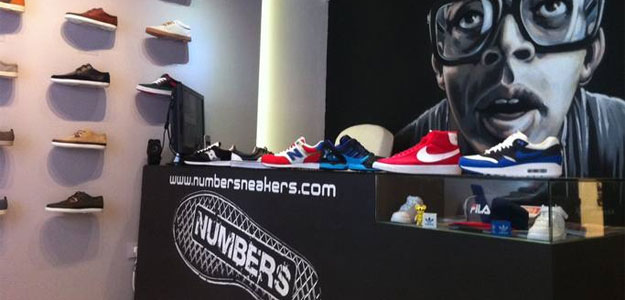 Mostrador de Numbers, tienda de zapatillas en Madrid Mostrador de Numbers, tienda de zapatillas en Madrid