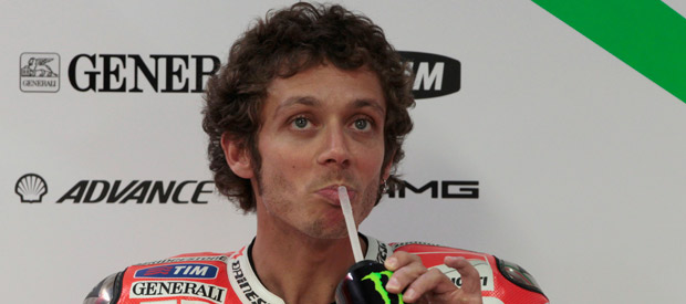 Valentino Rossi, durante la sesi&oacute;n clasificatoria del GP de Catar.