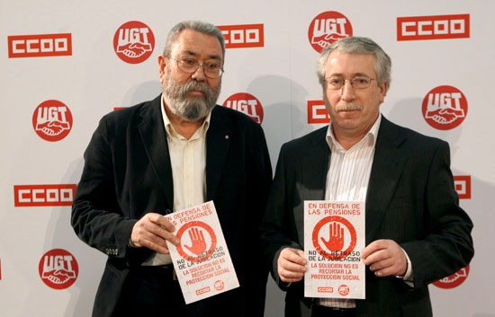 CCOO y UGT concretan las movilizaciones contra el retraso de la edad de jubilaci&oacute;n