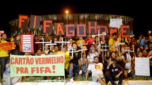 Nueva jornada de protestas contra el Mundial de Fútbol en Brasil