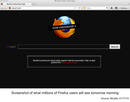 Aspecto de la p&aacute;gina principal de Mozilla en su protesta contra la ley SOPA