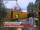 Ir al Video&nbsp;Un muerto en un accidente de autob&uacute;s en Pontevedra