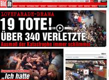 "19 muertos y m&aacute;s de 340 heridos. Magnitud de la peor cat&aacute;strofe", afirma el diario alem&aacute;n 'Bild'.
