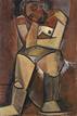 Mujer sentada .Pablo Picasso. &Oacute;leo sobre lienzo, 150 x 100 cm (1908).San Petersburgo, State Hermitage Museum&copy; Sucesi&oacute;n Pablo Picasso. VEGAP. Madrid, 2011