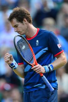 Murray celebra un punto ganado sobre Dkojovic.