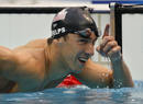El nadador estadounidense Michael Phelps tras conseguir su s&eacute;ptima medalla de oro en los Juegos.