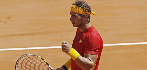 Rafa Nadal celebra su victoria ante Richard Gasquet