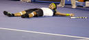 Spains Nadal celebrates winning his mens singles final match against Switzerlands Federer at the Australian Open