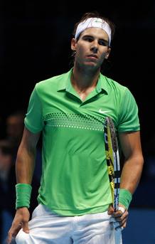 Rafa Nadal, durante el partido ante Nikolay Davydenko.