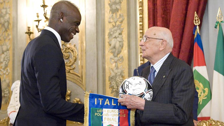 Napolitano recibi&oacute; a la selecci&oacute;n italiana