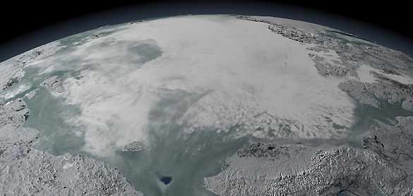 Vista del &Aacute;rtico desde el espacio