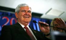 Newt Gingrich tras ganar las primarias de Carolina del Sur