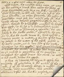 La p&aacute;gina donde se habla del episodio de Newton y la manzana