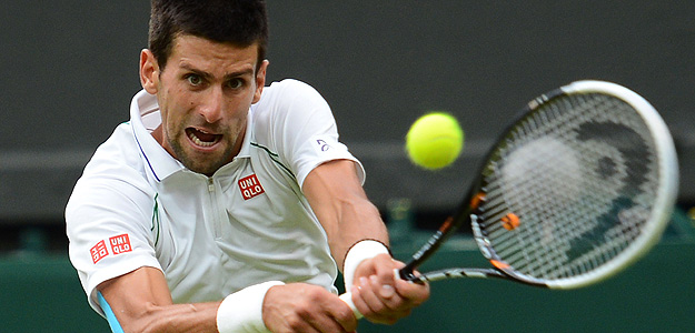 Novak Djokovic devuelve una bola a Stepanek.
