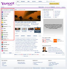 Yahoo incorpora a sus competidores en la columna de la izquierda