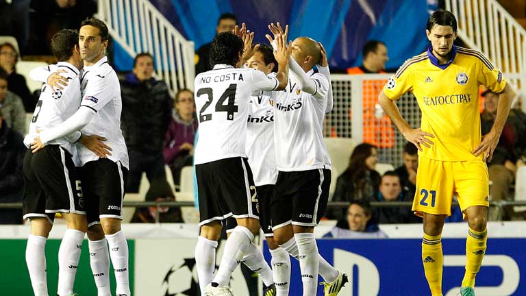 Nueva victoria del Valencia ante el Bate Borisov