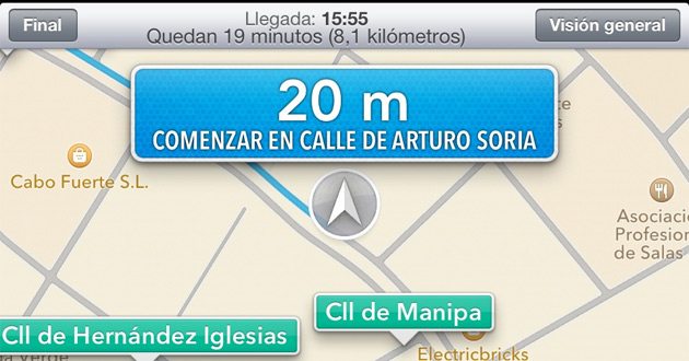 Los nuevos mapas incorporan la funci&oacute;n de navegador GPS