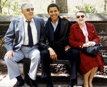 Obama con sus abuelos maternos Obama con sus abuelos maternos