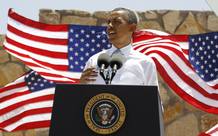 Obama durante su discurso en Texas