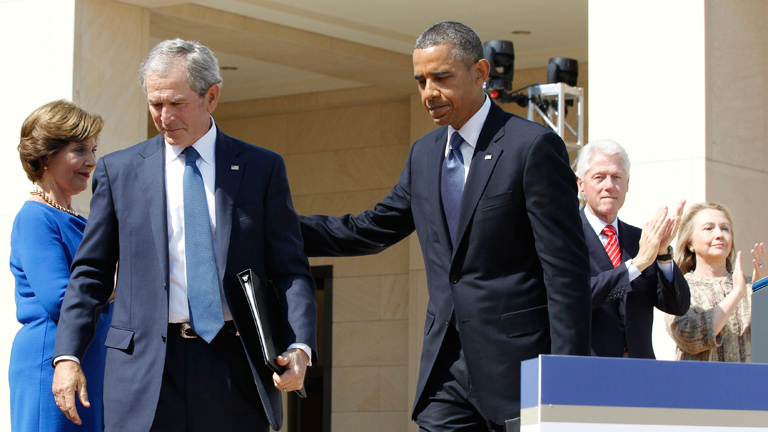 Obama, en un encuentro con ex mandatarios: "Hoy es un d&iacute;a especial para nuestra democracia"