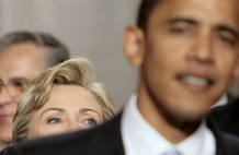 Obama y Hillary Clinton