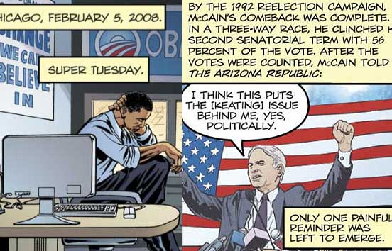 Las biograf&iacute;as de Obama y McCain, en c&oacute;mic