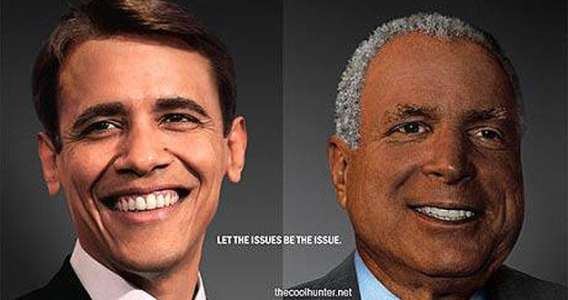 Obama y McCain, con las razas cambiadas.