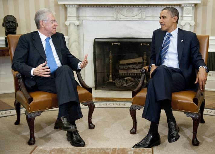 Obama y Monti se re&uacute;nen en la Casa Blanca