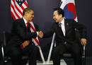 Obama se ha reunido este jueves por la ma&ntilde;ana con Lee Myung-bak, presidente de Corea del Sur
