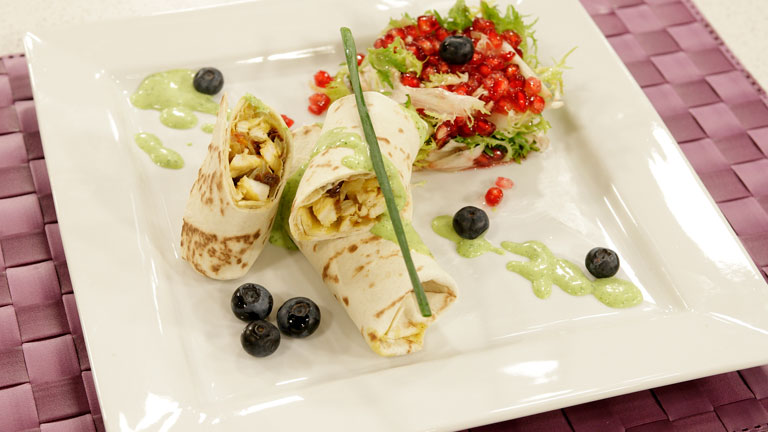 Saber cocinar - Obleas de trigo rellenas de pollo al curry 