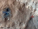 La ruta que recorrer&aacute; Curiosity desde su lugar de aterrizaje hasta Glenelg
