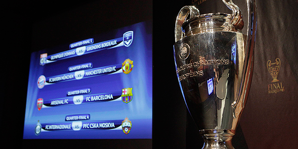 La 'orejona' estaba presente en el sorteo de los cuartos de la Champions en Nyon