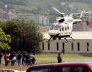 Un helicóptero de la Guardia Civil trasladó a José Antonio Ortega Lara desde el zulo, situado en Mondragón, en el que vivió su cautiverio.