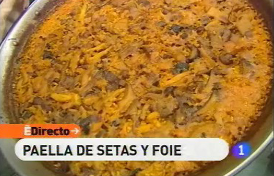 Espa&ntilde;a Directo - Paella de setas y foie