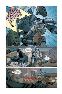 P&aacute;gina de 'Atomic robo 01', de Brian Clevinger y Scott Wegener